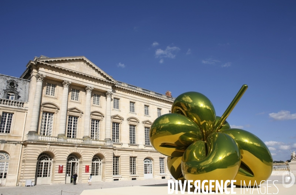 Exposition de l artiste New-Yorkais Jeff Koons dans les appartements royaux et les jardins du Chateau de Versailles