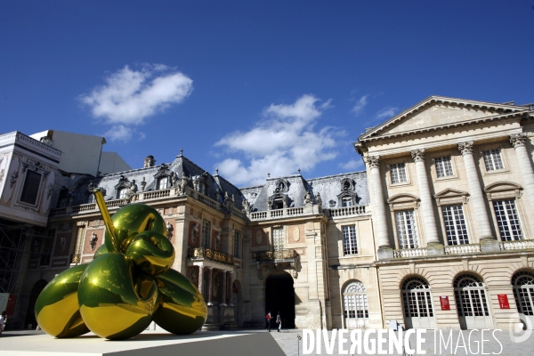 Exposition de l artiste New-Yorkais Jeff Koons dans les appartements royaux et les jardins du Chateau de Versailles