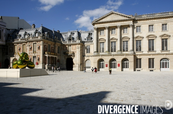 Exposition de l artiste New-Yorkais Jeff Koons dans les appartements royaux et les jardins du Chateau de Versailles