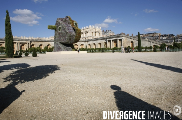 Exposition de l artiste New-Yorkais Jeff Koons dans les appartements royaux et les jardins du Chateau de Versailles