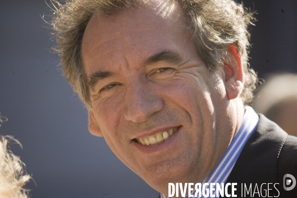 Francois Bayrou en Campagne a  Perpignan