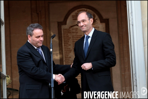 Passation des pouvoirs au ministere du travail. Woerth - Bachelot puis Woerth - Bertrand