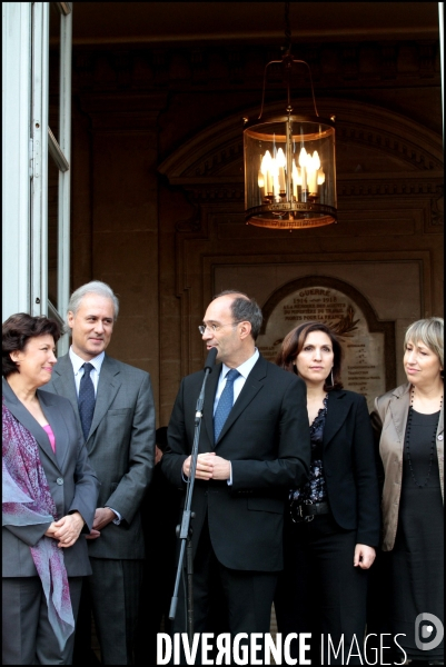 Passation des pouvoirs au ministere du travail. Woerth - Bachelot puis Woerth - Bertrand