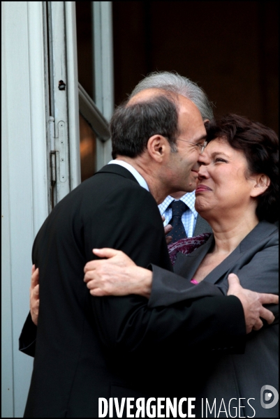 Passation des pouvoirs au ministere du travail. Woerth - Bachelot puis Woerth - Bertrand
