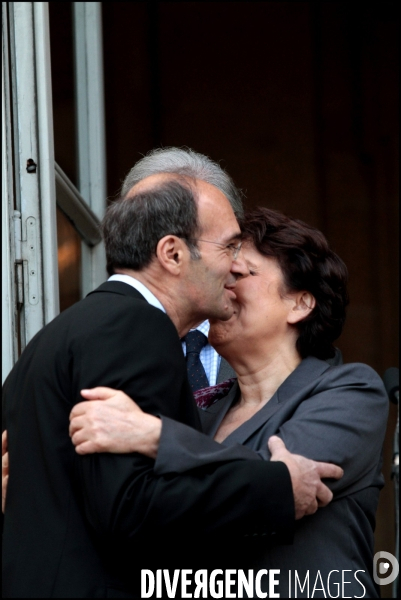 Passation des pouvoirs au ministere du travail. Woerth - Bachelot puis Woerth - Bertrand