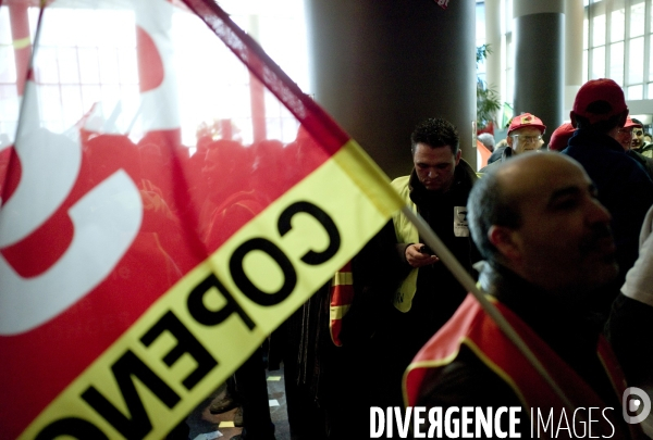Manifestation des salariés de la raffinerie Total de Dunkerque.