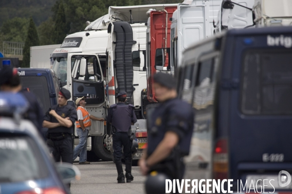 Fin du blocage  routier Franco Espagnol