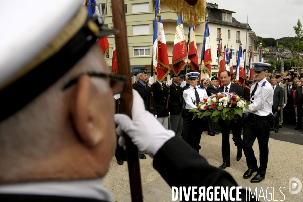 Francois hollande a tulle pour la commemoration des martyrs de tulle