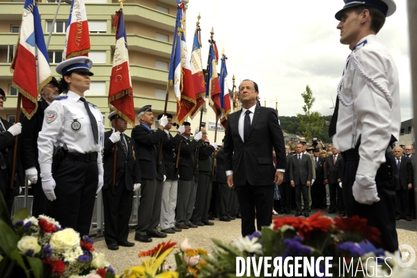 Francois hollande a tulle pour la commemoration des martyrs de tulle