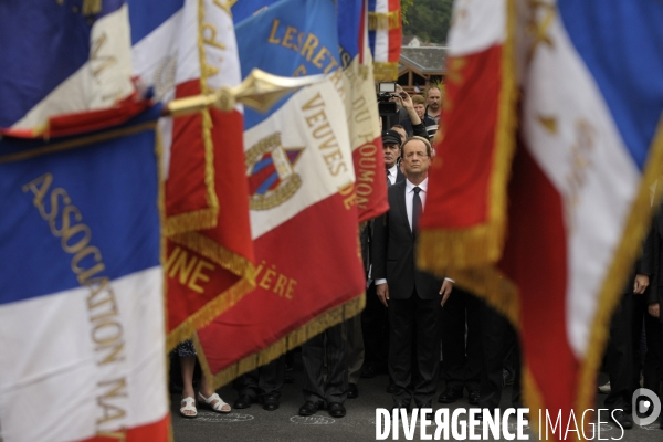 Francois hollande a tulle pour la commemoration des martyrs de tulle