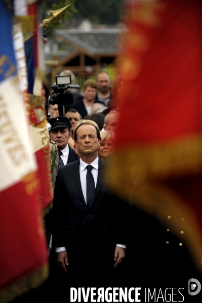 Francois hollande a tulle pour la commemoration des martyrs de tulle