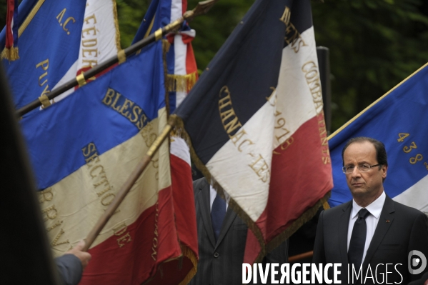 Francois hollande a tulle pour la commemoration des martyrs de tulle