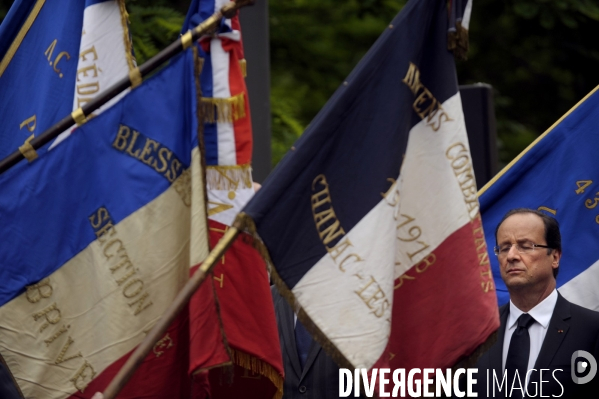 Francois hollande a tulle pour la commemoration des martyrs de tulle