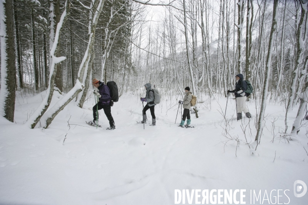 Randonnee en raquettes a neige en baviere