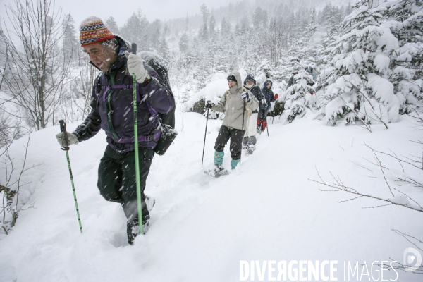 Randonnee en raquettes a neige en baviere