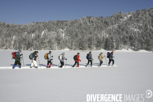 Randonnee en raquettes a neige en baviere
