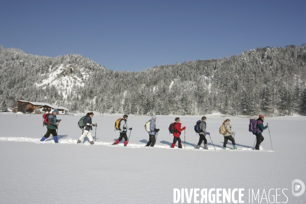 Randonnee en raquettes a neige en baviere