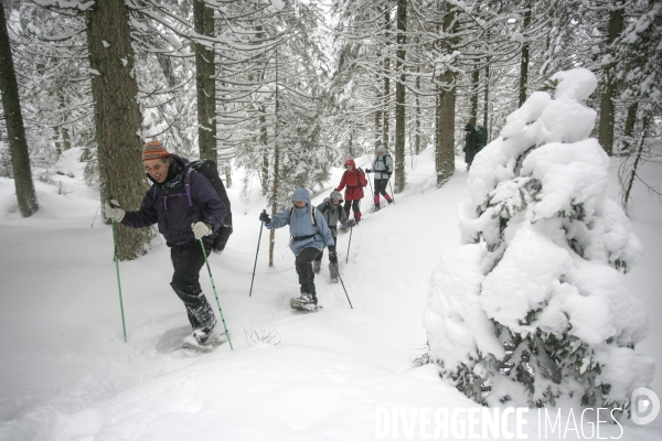 Randonnee en raquettes a neige en baviere