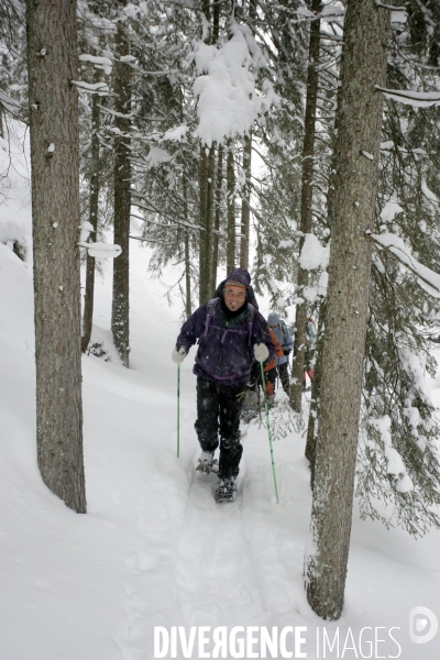 Randonnee en raquettes a neige en baviere