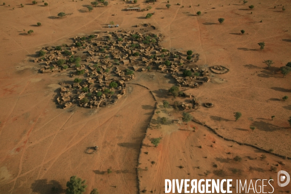 Vue aérienne du Burkina Faso