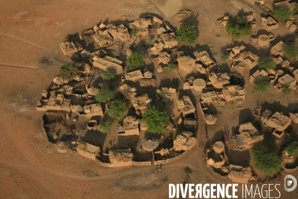 Vue aérienne du Burkina Faso