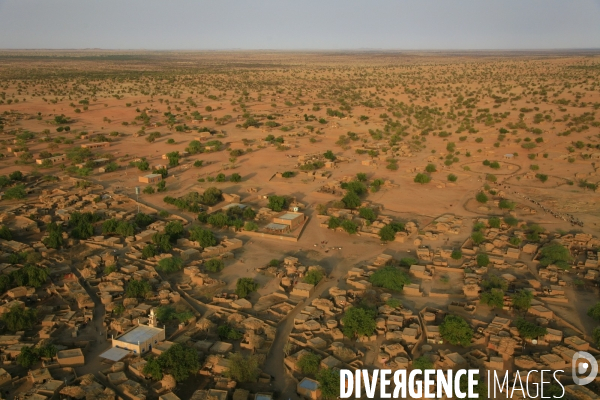 Vue aérienne du Burkina Faso