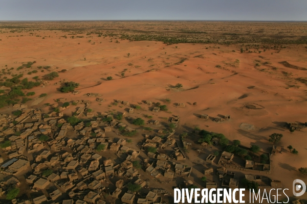 Vue aérienne du Burkina Faso