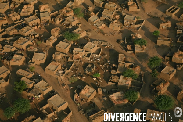 Vue aérienne du Burkina Faso