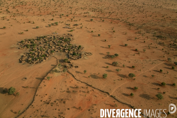 Vue aérienne du Burkina Faso