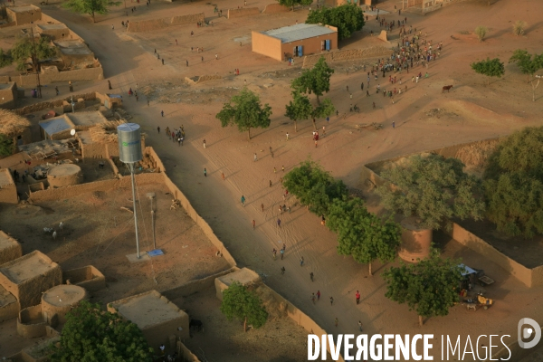 Vue aérienne du Burkina Faso
