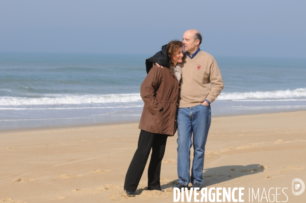 JUPPE Alain et sa femme Isabelle à Hossegor