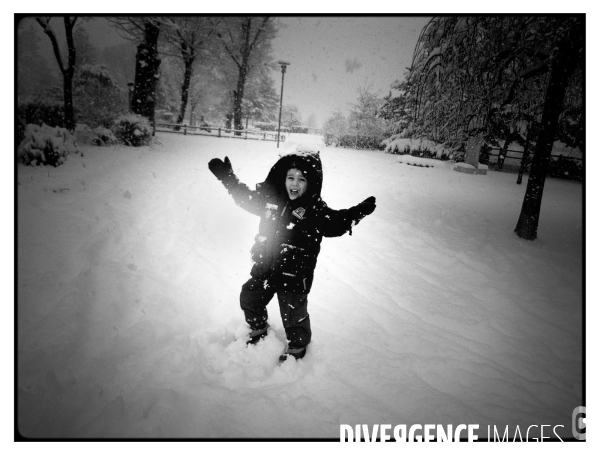 Etat du reseau routier secondaire le 8 janvier 2009 aprés les fortes chutes de neige de la veille