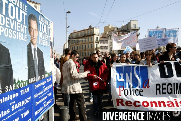 Manifestation des policiers de l UNSA.