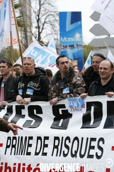 Manifestation des policiers de l UNSA.