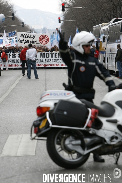 Manifestation des policiers de l UNSA.