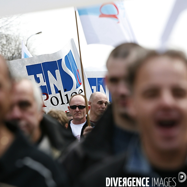 Manifestation des policiers de l UNSA.
