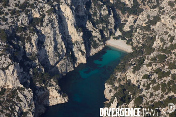 Vue aérienne des Calanques, Cassis, La Ciotat