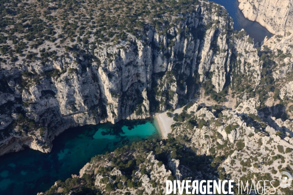 Vue aérienne des Calanques, Cassis, La Ciotat
