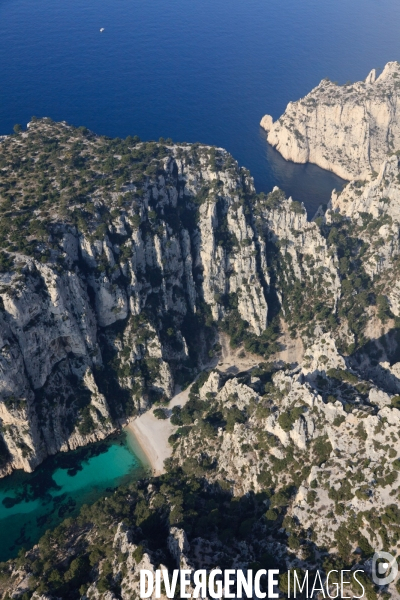 Vue aérienne des Calanques, Cassis, La Ciotat