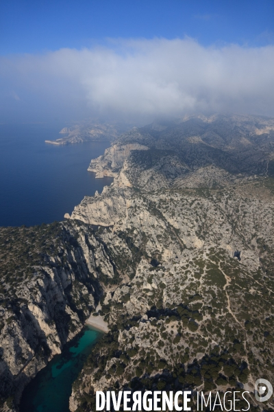 Vue aérienne des Calanques, Cassis, La Ciotat