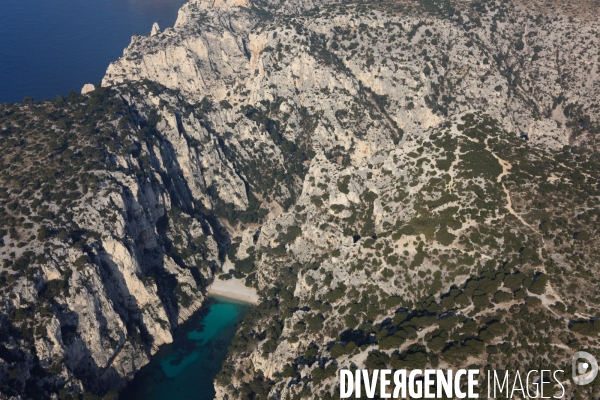 Vue aérienne des Calanques, Cassis, La Ciotat