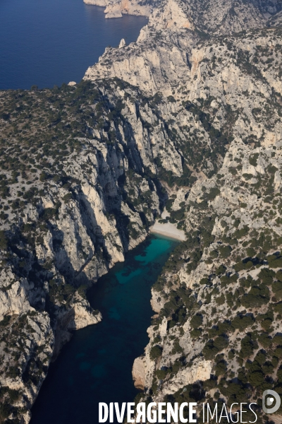 Vue aérienne des Calanques, Cassis, La Ciotat