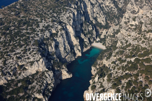 Vue aérienne des Calanques, Cassis, La Ciotat