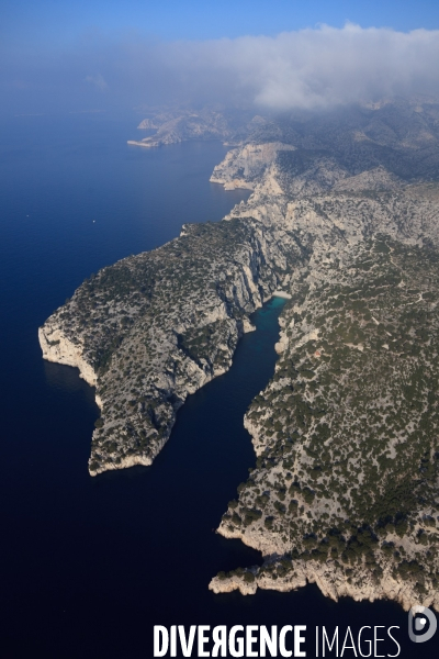 Vue aérienne des Calanques, Cassis, La Ciotat