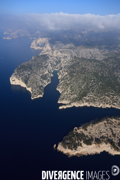 Vue aérienne des Calanques, Cassis, La Ciotat