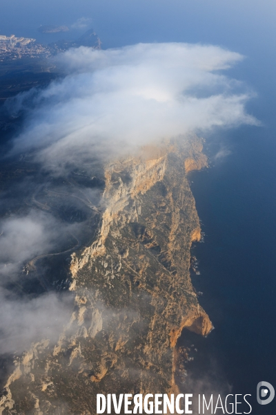 Vue aérienne des Calanques, Cassis, La Ciotat