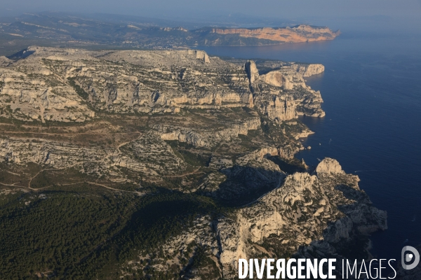 Vue aérienne des Calanques, Cassis, La Ciotat