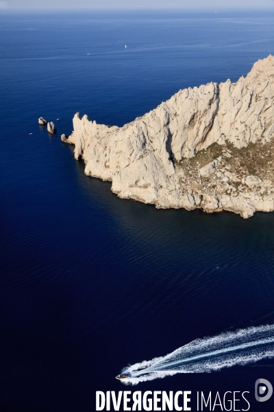 Vue aérienne des Calanques, Cassis, La Ciotat