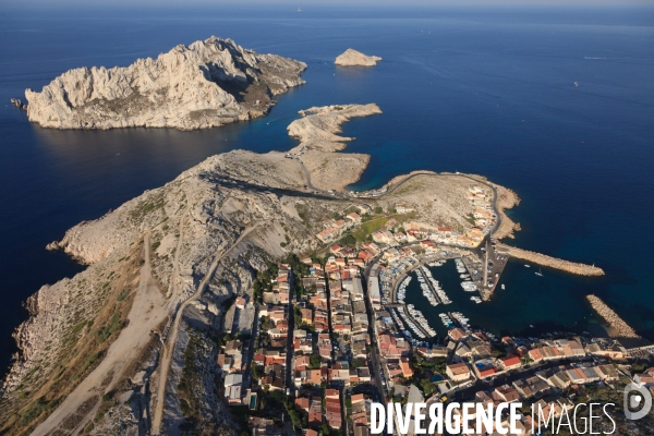 Vue aérienne des Calanques, Cassis, La Ciotat