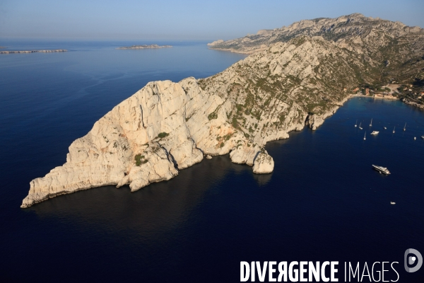 Vue aérienne des Calanques, Cassis, La Ciotat